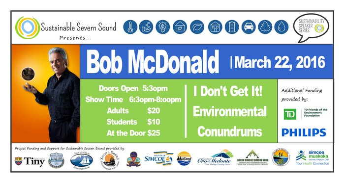 Sustainable Severn Sound presents Bob McDonald