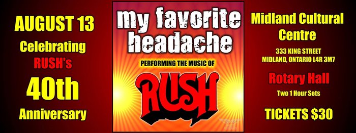 After Dark Promotions presents My Favorite Headache: Rush Tribute